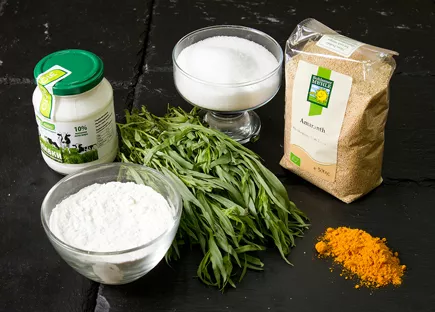 Лепешки из амаранта с тархуном